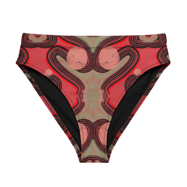 Mirror Print Recycled high-waisted bikini bottom